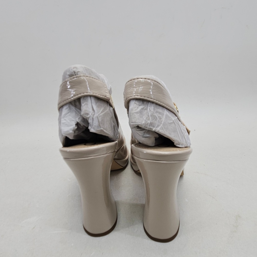 Sam Edelman Jildie Slingback Mary Jane Pump 7M Heels Linen Patent Square Toe - Picture 16 of 16
